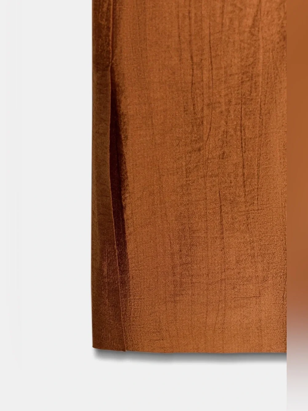 Zara Brown Linen Blend Pleated Wide Leg Trousers with Slits